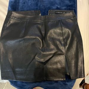 Black Leather Skirt
